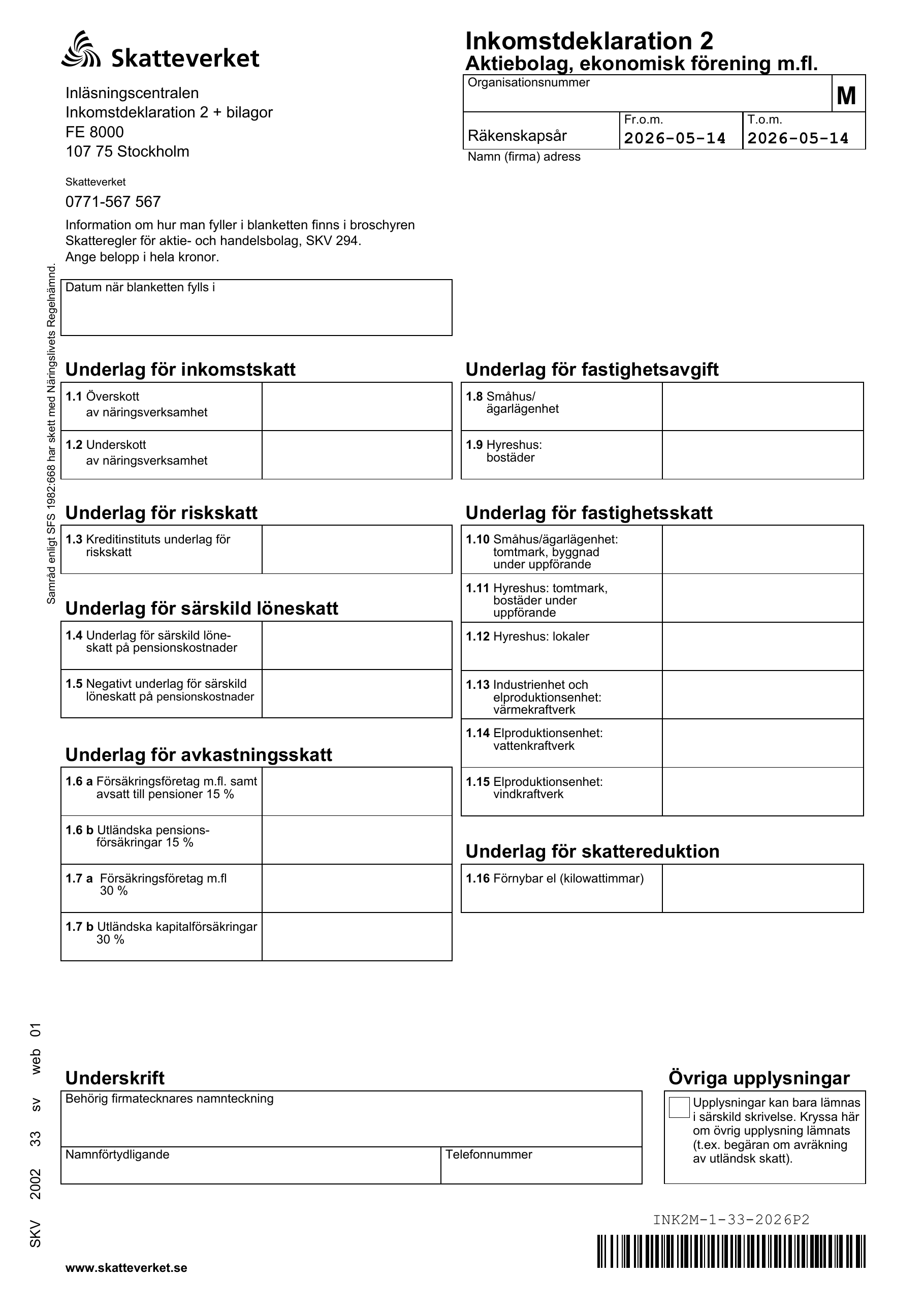 Bokslut och årsredovisning — färdiga handlingar